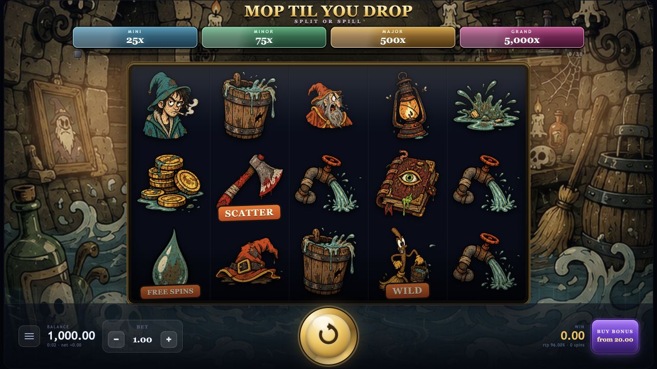 MOP TIL YOU DROP playable slot demo